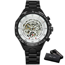 Load image into Gallery viewer, 2019 WINNER Men Gold Watches Automatic Mechanical Watch Male Skeleton Wristwatch Stainless Steel Band Luxury Brand Sports Design
