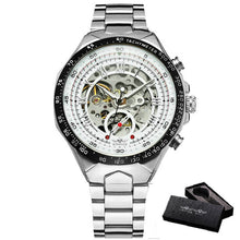 Load image into Gallery viewer, 2019 WINNER Men Gold Watches Automatic Mechanical Watch Male Skeleton Wristwatch Stainless Steel Band Luxury Brand Sports Design
