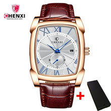 Load image into Gallery viewer, Benyar Square Men Watch Business Waterproof Quartz Leather Wrist Watch Men Clock Male Relogio Masculino hodinky erkek kol saati
