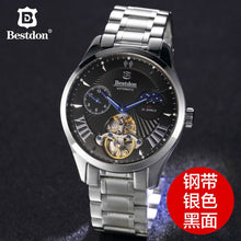 Load image into Gallery viewer, Switzerland Automatic Mechanical Watch Men Bestdon Luxury Brand Tourbillon Watches Full Steel Waterproof Relogio Masculino 7113G

