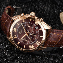 Load image into Gallery viewer, LIGE Watch For Men Top Brand Luxury Waterproof 24 Hour Date Quartz Clock Brown Leather Sports WristWatch Relogio Masculino 2019

