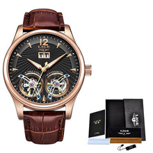 Load image into Gallery viewer, Watch Men 2020 LIGE New Dual Tourbillon Leather Mens Watches Top Brand Luxury Automatic Mechanical Clock Male Sport Wirstwatch
