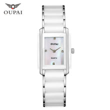 Load image into Gallery viewer, Luxury Ceramic square watches for mens couple clocks black men's quartz wristwatches waterproof man relojes
