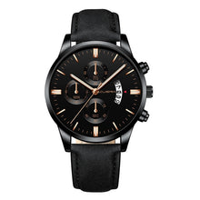 Load image into Gallery viewer, Men's Wrist Watch Stainless Steel Case Leather Band Quartz Analog watch man watches mens 2019 relogio masculino
