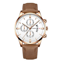 Load image into Gallery viewer, Men's Wrist Watch Stainless Steel Case Leather Band Quartz Analog watch man watches mens 2019 relogio masculino
