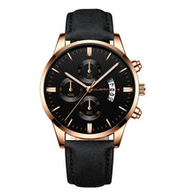 Load image into Gallery viewer, Men's Wrist Watch Stainless Steel Case Leather Band Quartz Analog watch man watches mens 2019 relogio masculino
