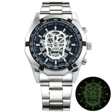 Load image into Gallery viewer, WINNER Official Golden Automatic Watch Men Steel Strap Skeleton Mechanical Skull Watches Top Brand Luxury Dropshipping Wholesale
