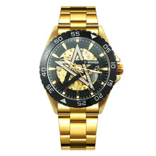 Load image into Gallery viewer, WINNER Official Golden Automatic Watch Men Steel Strap Skeleton Mechanical Skull Watches Top Brand Luxury Dropshipping Wholesale
