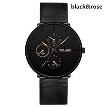 Load image into Gallery viewer, Mens Watches Male Luminous Quartz Watch Casual Slim Mesh Steel Waterproof Sport Watch 2020 Gift Relogio Masculino kol saati
