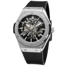 Load image into Gallery viewer, FORSINING Military Sports Auto Mechanical Watch Men silicone Strap Skeleton Mens Watches Top Brand Luxury HIP HOP Punk Clock
