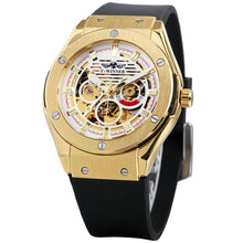 Load image into Gallery viewer, WINNER Luxury Mens Mechanical Watches Rubber Strap Male Automatic Skeleton Steampunk Sports Wristwatch Luminous Hands Male Clock
