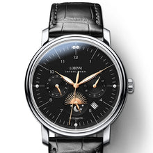 Load image into Gallery viewer, Switzerland LOBINNI Men Watches Luxury Brand Perpetual Calender Auto Mechanical Men's Clock Sapphire Leather relogio L15008-6
