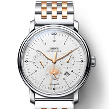 Load image into Gallery viewer, Switzerland LOBINNI Men Watches Luxury Brand Perpetual Calender Auto Mechanical Men's Clock Sapphire Leather relogio L15008-6
