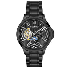 Load image into Gallery viewer, WAKNOER Automatic Mechanical Watch Men Stainless Waterproof Moon Phase Luminous Luxury Business Tourbillon Montre Homme Clock
