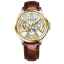 Load image into Gallery viewer, WAKNOER Automatic Mechanical Watch Men Stainless Waterproof Moon Phase Luminous Luxury Business Tourbillon Montre Homme Clock
