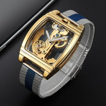 Load image into Gallery viewer, Automatic Mechanical Watch Men Fashion Transparent Watch Mens Leather Strap Top Brand Steampunk Self Winding Watch montre homme
