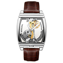 Load image into Gallery viewer, Automatic Mechanical Watch Men Fashion Transparent Watch Mens Leather Strap Top Brand Steampunk Self Winding Watch montre homme
