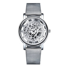Load image into Gallery viewer, Skeleton Men'S Luxury Full Steel Wrist Watches Hollow Non-Mechanical Watch Steel Mesh With Double Men'S Watch
