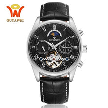 Load image into Gallery viewer, Luxury Gold Automatic Mechanical Men Watch Tourbillon Business Clock Leather Casual Business Retro Wristwatch Relojes Hombre
