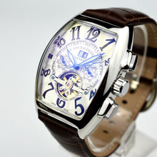 Load image into Gallery viewer, CASENO Automatic Mechanical Men Watch Fashion Skeleton Leather Wrist watch Mens Top Brand Luxury Tourbillon Watch Classic Men
