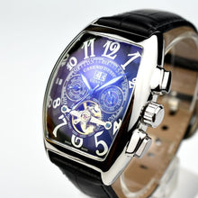 Load image into Gallery viewer, CASENO Automatic Mechanical Men Watch Fashion Skeleton Leather Wrist watch Mens Top Brand Luxury Tourbillon Watch Classic Men
