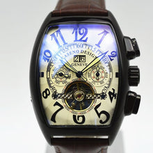 Load image into Gallery viewer, CASENO Automatic Mechanical Men Watch Fashion Skeleton Leather Wrist watch Mens Top Brand Luxury Tourbillon Watch Classic Men
