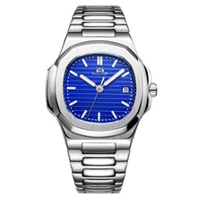Load image into Gallery viewer, Men Automatic Self Wind Mechanical Luminous Stainless Steel Blue Grey Coffe Black White Dial Simple Business Watch
