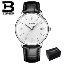 Load image into Gallery viewer, Seiko Automatic Movement BINGER Top Brand Luxury Men Mechanical Watch relogio masculino Stainless Steel Strap With Gray Mirror
