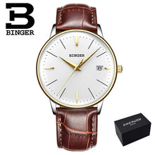 Load image into Gallery viewer, Seiko Automatic Movement BINGER Top Brand Luxury Men Mechanical Watch relogio masculino Stainless Steel Strap With Gray Mirror
